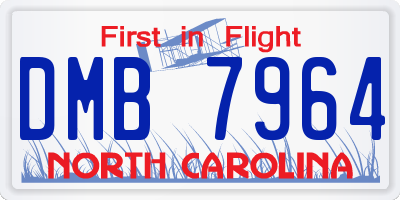 NC license plate DMB7964