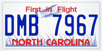 NC license plate DMB7967