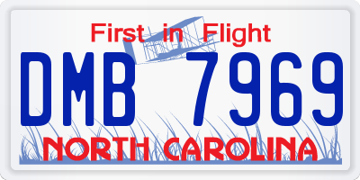 NC license plate DMB7969
