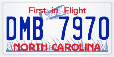 NC license plate DMB7970
