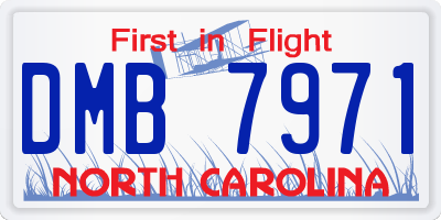 NC license plate DMB7971
