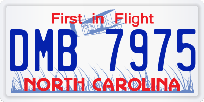NC license plate DMB7975
