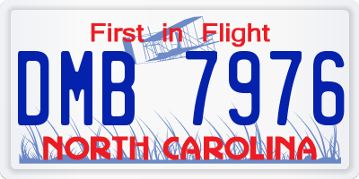 NC license plate DMB7976