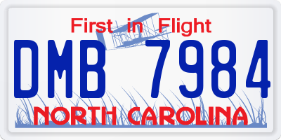 NC license plate DMB7984