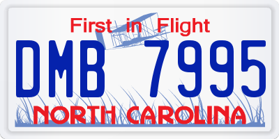 NC license plate DMB7995