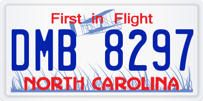 NC license plate DMB8297