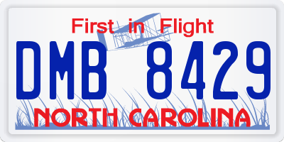 NC license plate DMB8429