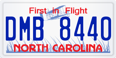 NC license plate DMB8440