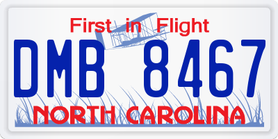 NC license plate DMB8467