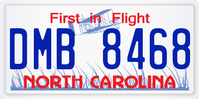 NC license plate DMB8468