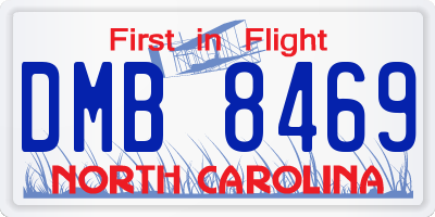 NC license plate DMB8469
