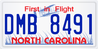 NC license plate DMB8491