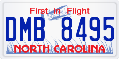 NC license plate DMB8495