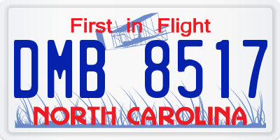 NC license plate DMB8517