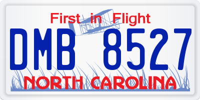 NC license plate DMB8527