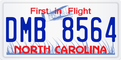 NC license plate DMB8564