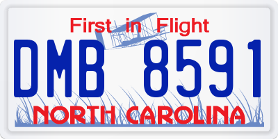 NC license plate DMB8591