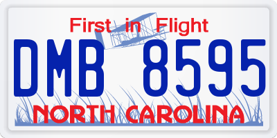 NC license plate DMB8595