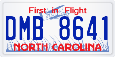 NC license plate DMB8641