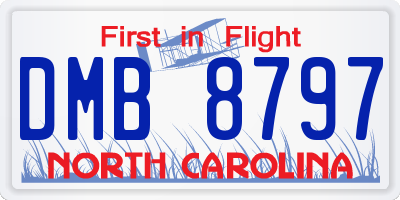 NC license plate DMB8797