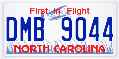 NC license plate DMB9044