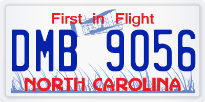 NC license plate DMB9056