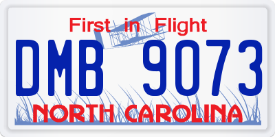 NC license plate DMB9073