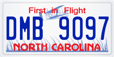 NC license plate DMB9097