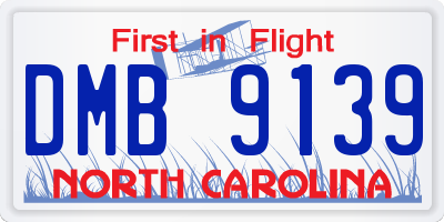 NC license plate DMB9139