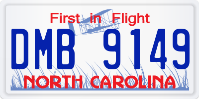 NC license plate DMB9149
