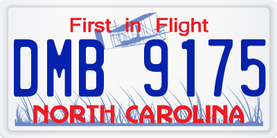 NC license plate DMB9175