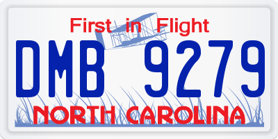 NC license plate DMB9279