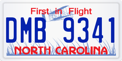 NC license plate DMB9341