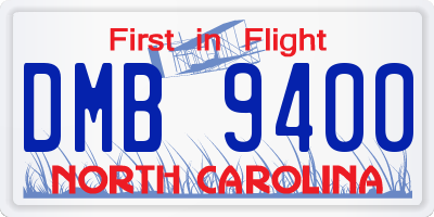 NC license plate DMB9400