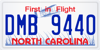 NC license plate DMB9440