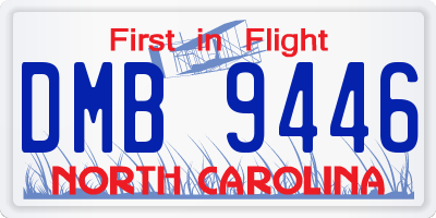NC license plate DMB9446