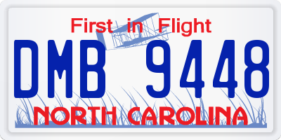 NC license plate DMB9448