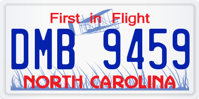 NC license plate DMB9459