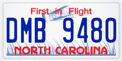 NC license plate DMB9480
