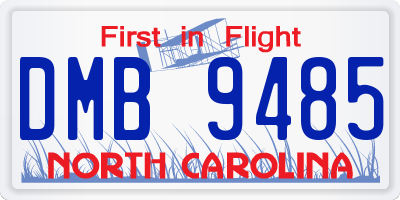 NC license plate DMB9485