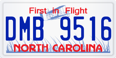 NC license plate DMB9516
