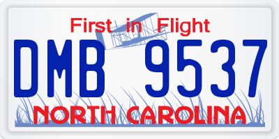 NC license plate DMB9537