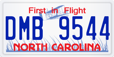 NC license plate DMB9544