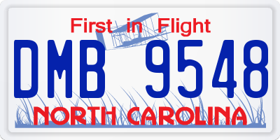 NC license plate DMB9548