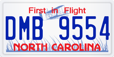 NC license plate DMB9554
