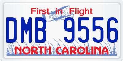 NC license plate DMB9556