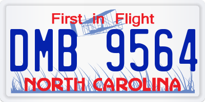 NC license plate DMB9564
