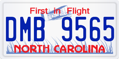 NC license plate DMB9565