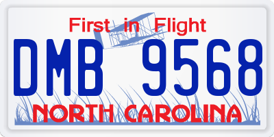NC license plate DMB9568