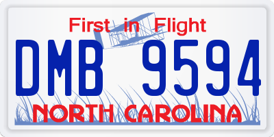NC license plate DMB9594